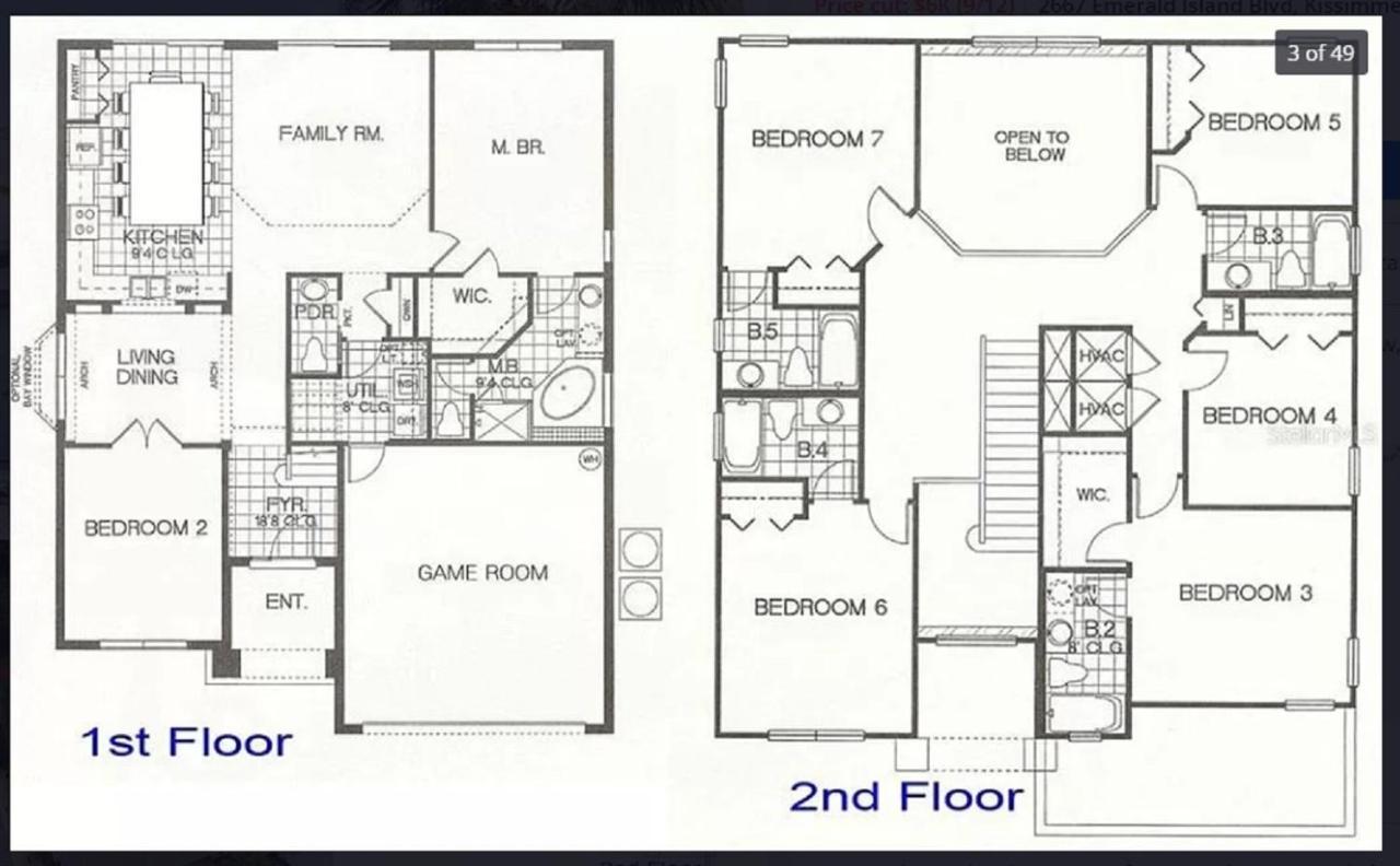 7 Bedroom, 6 Bath And Pool Near Disney In Emerald Island 4 King Master Suites Kissimmee Buitenkant foto